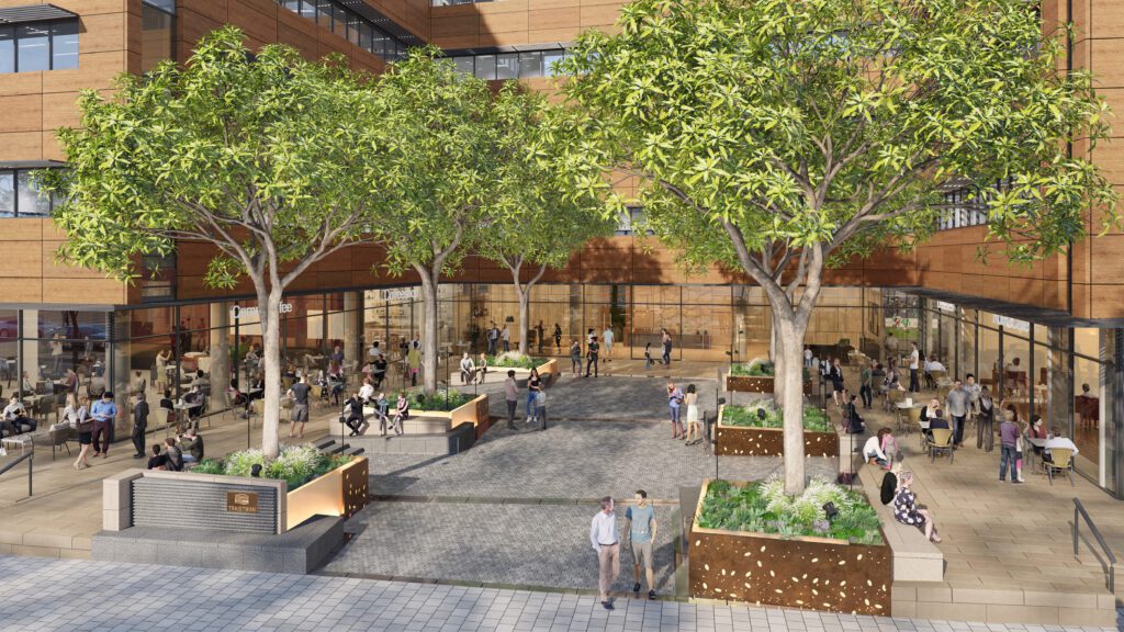 טרייסטמן - הדמיה של ככר הכניסה